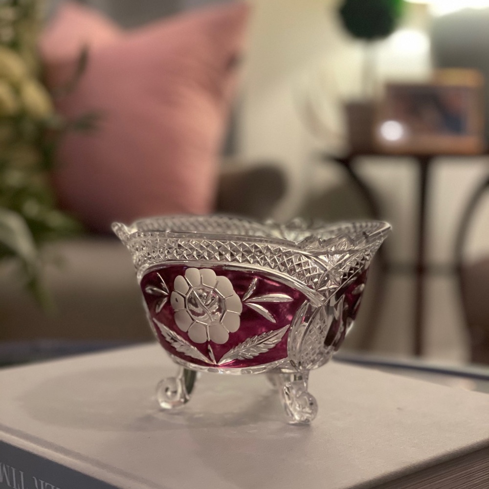 Cut Crystal Footed Bowl